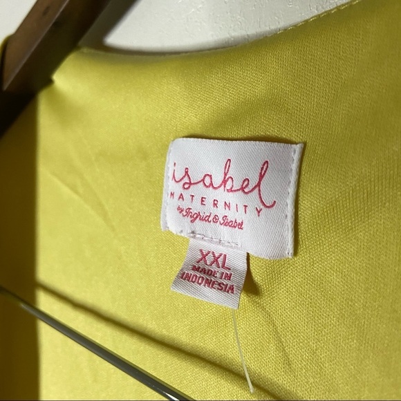 NWOT Floral Ruffle Blouse Maternity Yellow Cascade Sleeve Spring Summer XXL - Picture 2 of 9